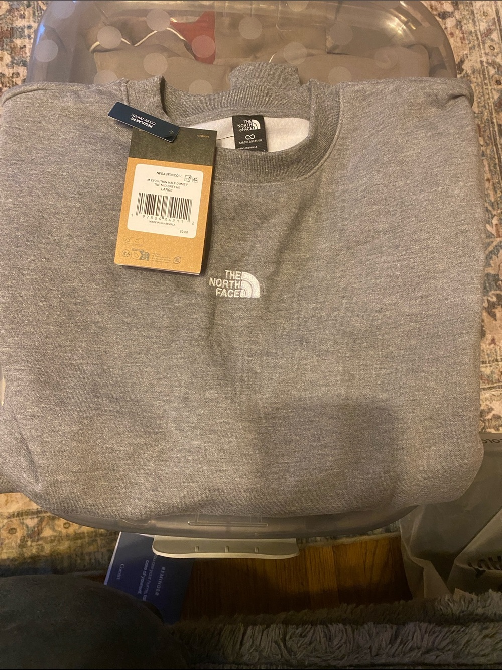The North Face Men’s Heather Grey Crewneck Sweatshirt